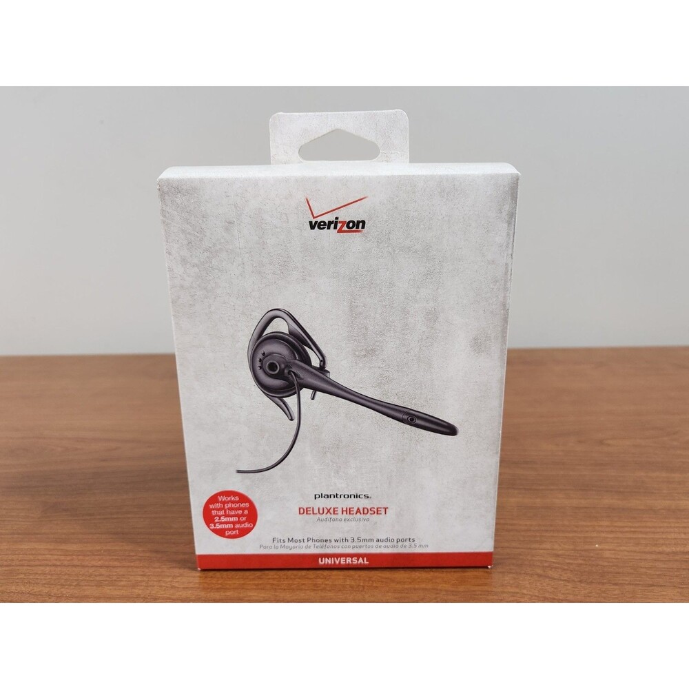 Plantronics Verizon Corded Headset Over Head or Over Ear Model # M175RT35 New